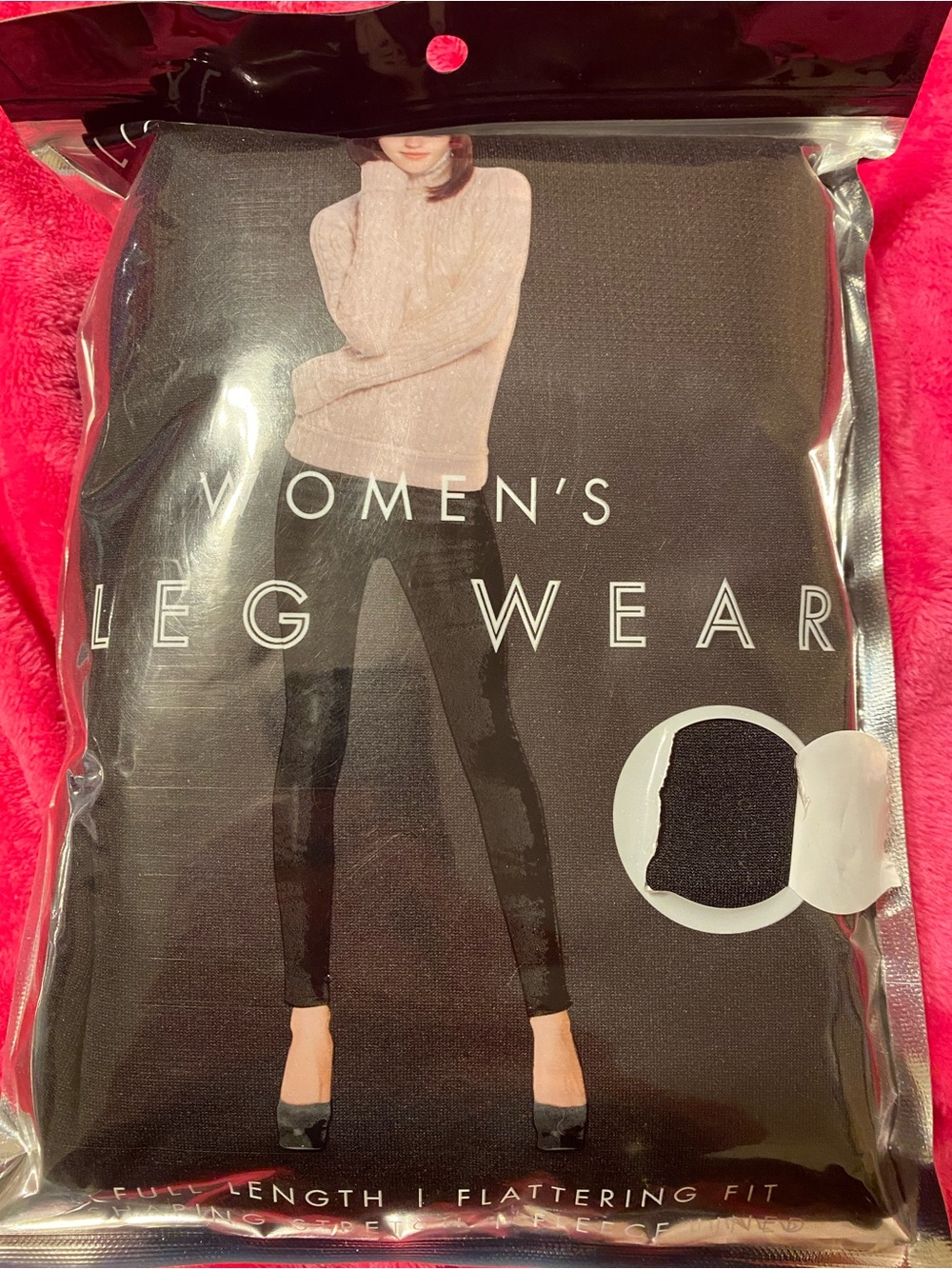 Source Unknown Women's Black Full-Length Leggings size L - XL shaping stretch